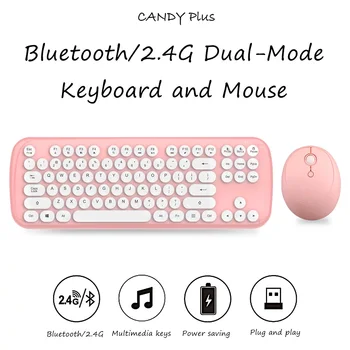 

Mofii Candy Plus Bluetotth Wireless / 2.4G Dual-Mode Ergonomic Power Saving Keyboard and Mouse Home Office Wireless Set