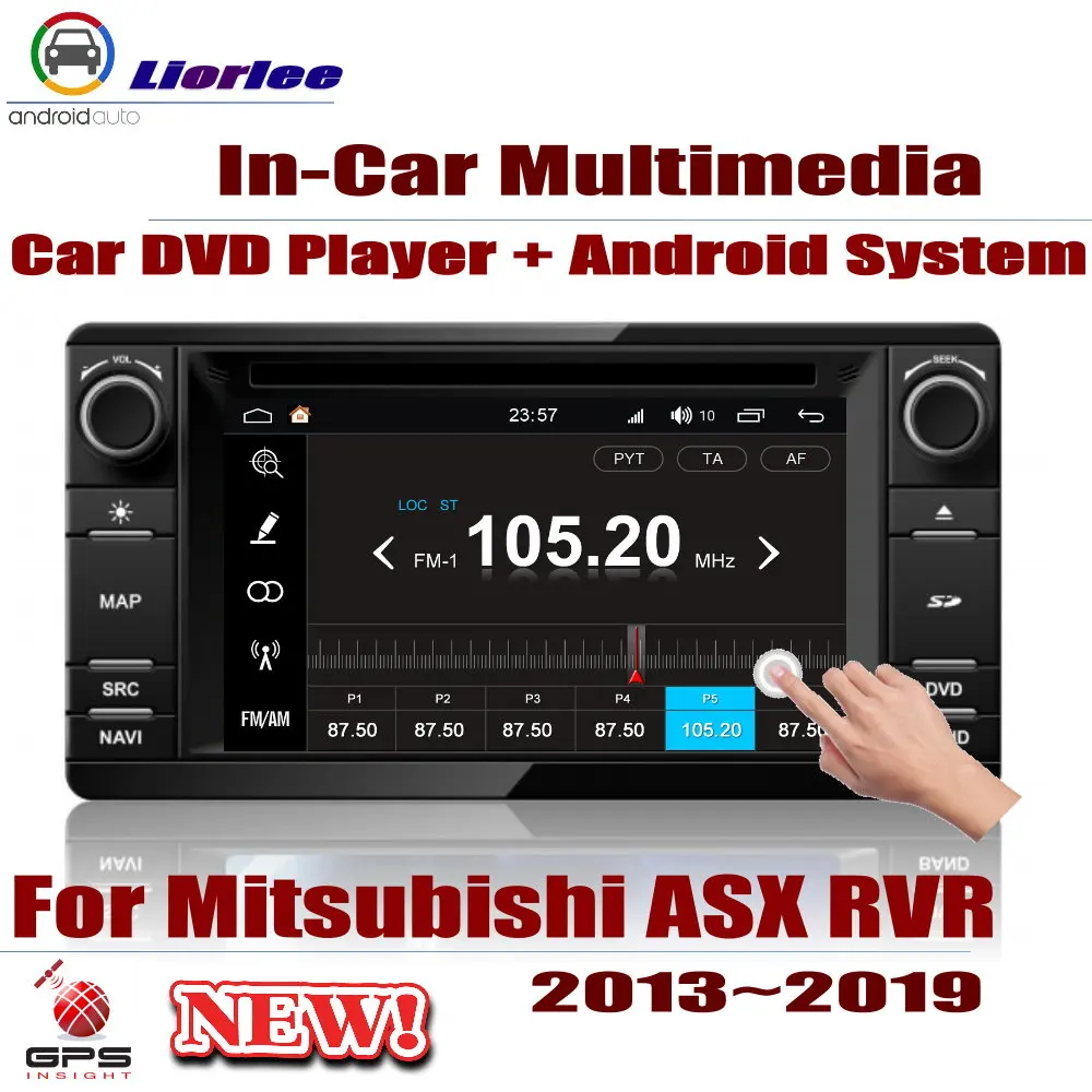 Автомобильный DVD плеер с GPS навигацией для Mitsubishi ASX RVR 2013 ~ 2019 мультимедийная