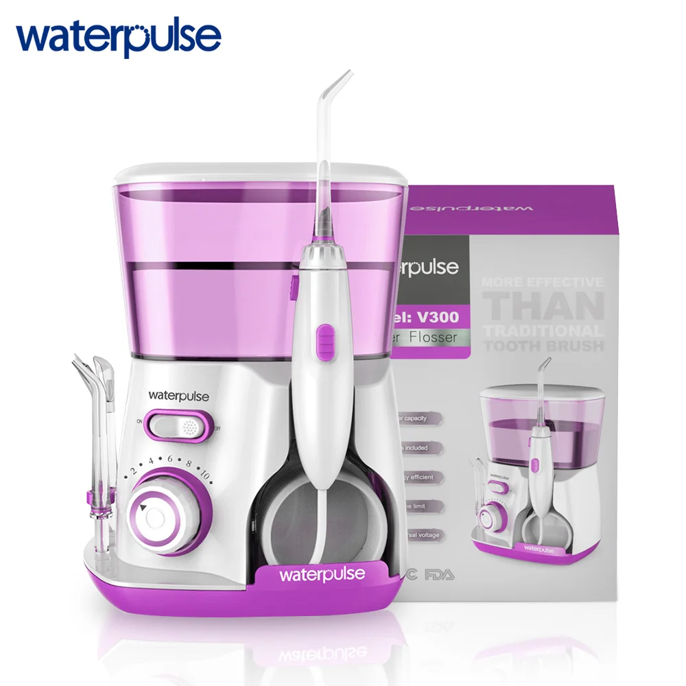 Waterpulse V300R ирригатор капельный полив с 5 советы полости рта электрические