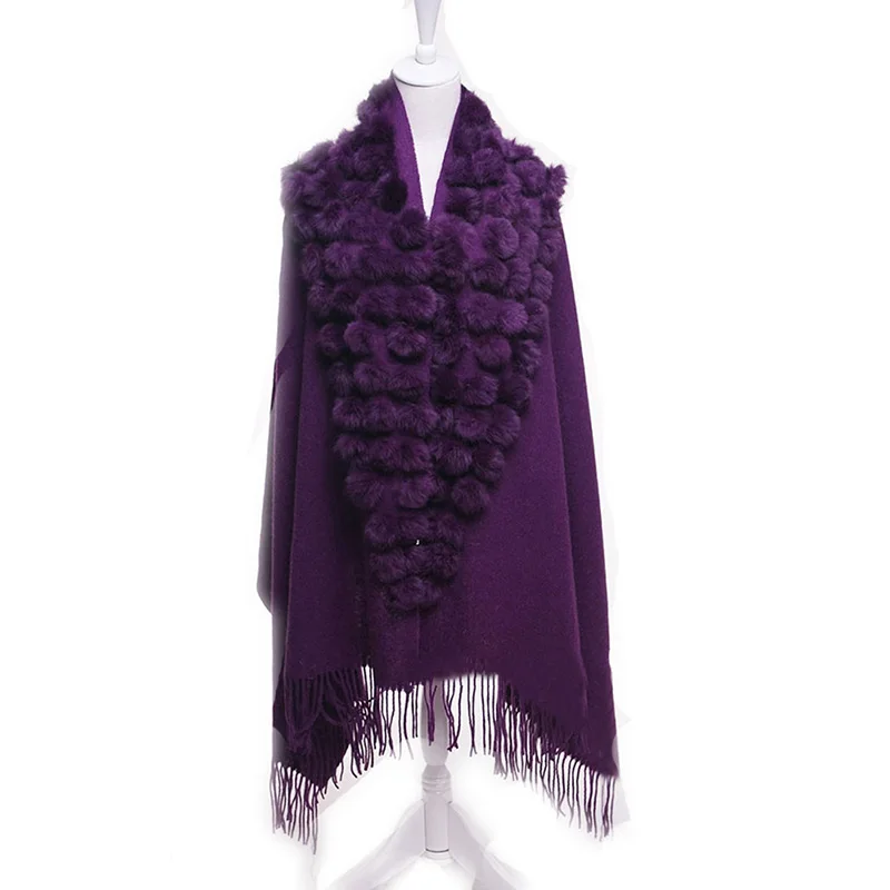Бесплатная доставка новый женский шарф шаль из пашмины толстый зимний помпон
