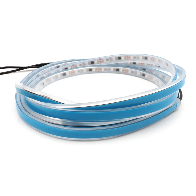 RGB Multicolor Car Flexible LED Door Side Strip Light Phone APP Control Cuff Panel Step Courtesy Welcome Neon RGB Gap Edge Lamp