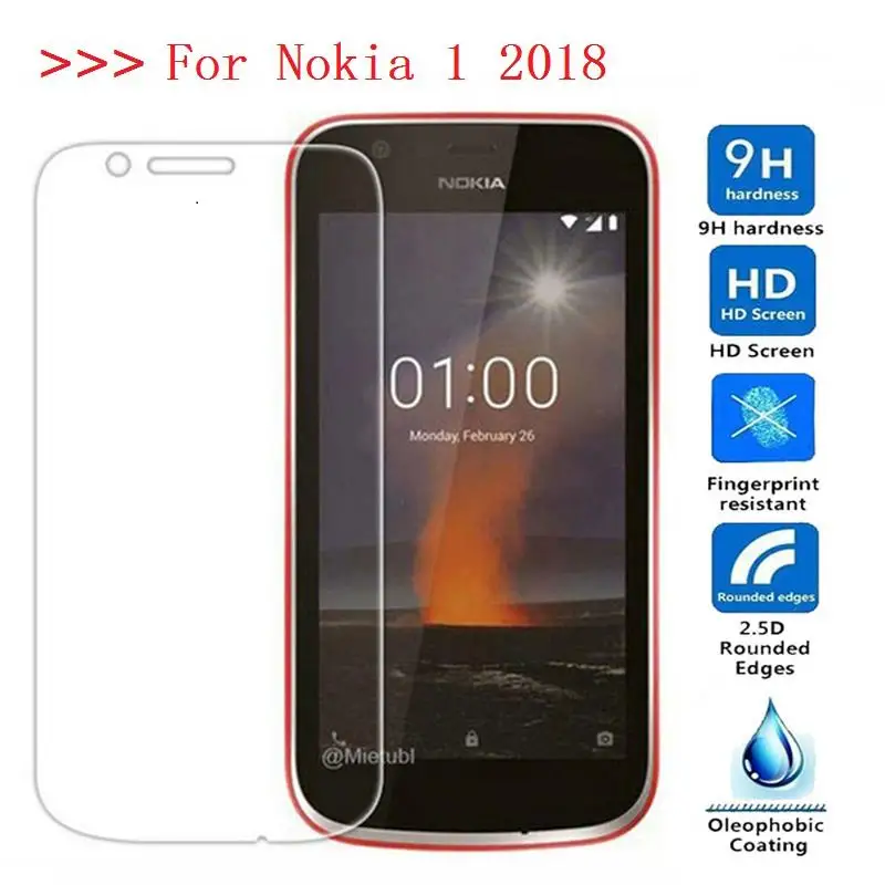 For Tempered Glass Nokia 1 2018 Screen Protector Nokia1 TA-1047 TA-1056 TA-1079 Protective Film 9H | Мобильные телефоны и