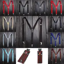 Модная регулируемая эластичная Подвеска для взрослых, ремни y-образной формы, мужские подтяжки, 3 зажима, штаны, подтяжки для женщин, ремни для ремня