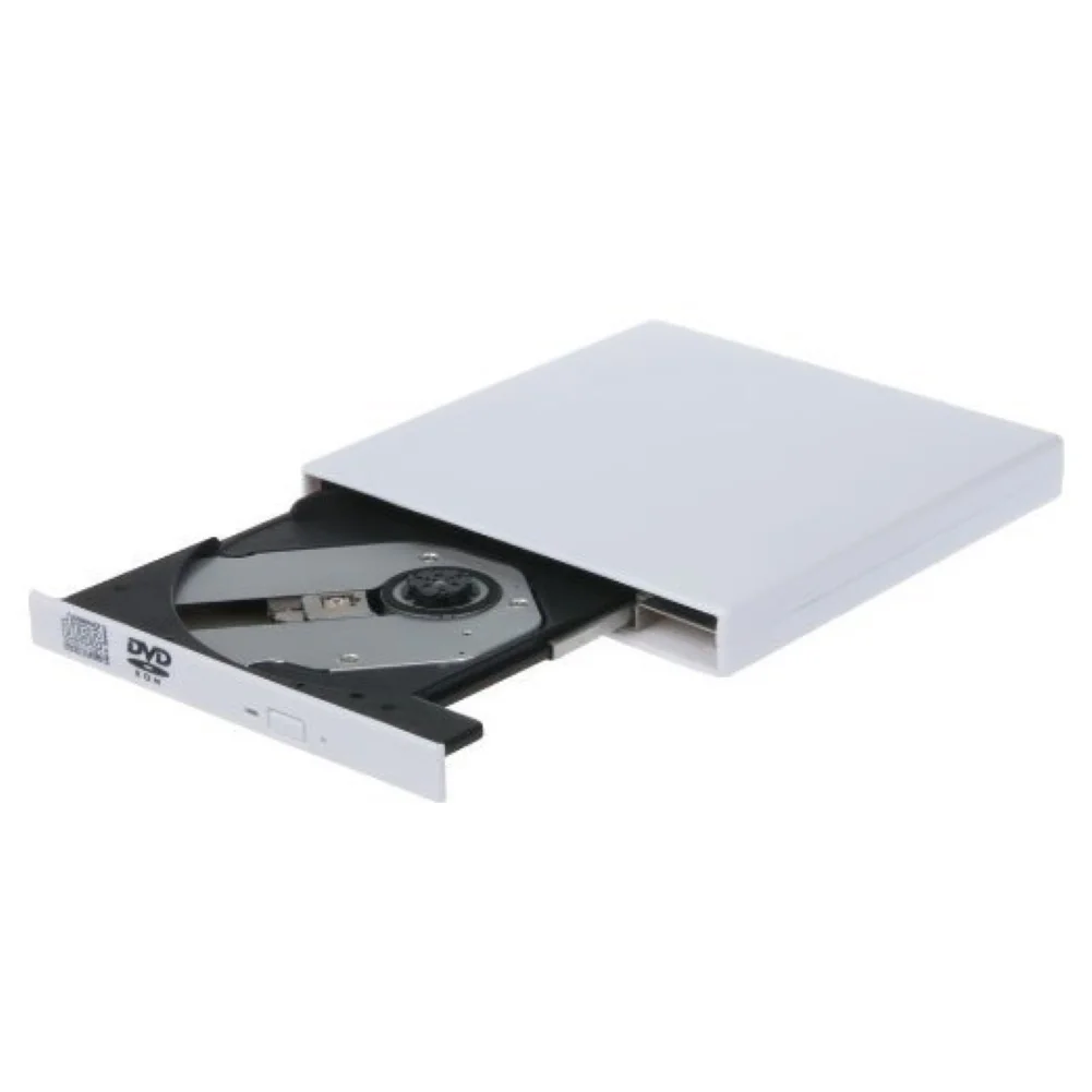 USB внешний CD-RW горелки DVD/CD ридер плеер оптический привод для ноутбука - Цвет: Белый