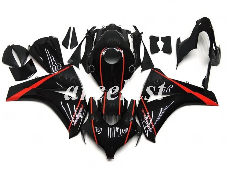Литьевая Форма ABS мотоцикл обтекатель комплект Подходит для Honda CBR1000RR 08 09 10 11 2008 2009 2010 2011 тела набор красный черный
