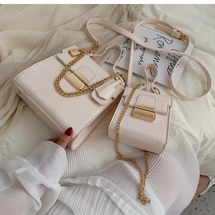 Элегантная женская сумка с узором «крокодиловая кожа», новая качественная женская дизайнерская сумка из искусственной кожи, сумка-мессенджер с цепочкой