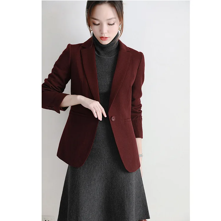 

Micro for New Style Summer Japanese-style Gao Order Wine Textured Jade Raw Material Arch Needle Slim Fit Mid-length Suit Jacket