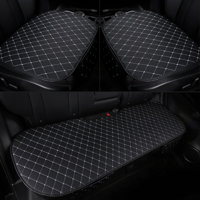 

Universal Leather Car Seat Cover Cushion Front Rear Backseat Seat Cover Auto Chair Seat Protector Mat Pad Interior Accessories