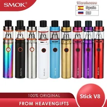 Комплект SMOK Stick V8 с аккумулятором 3000 мА · ч и 5 мл TFV8 большой детский бак и 0.3ohm V8 детский электронная сигарета Vape ручка комплект vs Sky Solo/палочка комплект