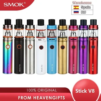 

Original SMOK Stick V8 Kit w/ 3000mAh Battery & 5ml TFV8 Big Baby Tank & 0.3ohm V8 Baby E cig Vape Pen Kit vs Sky Solo/ wand Kit