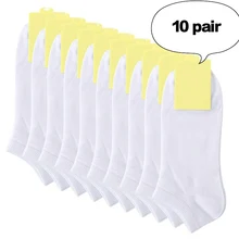 10 пар/уп. мягкие женские короткие носки, домашние однотонные черные/белые/серые короткие носки, дышащие эластичные женские носки, Sokken