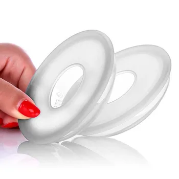 

2pcs Breastfeeding Nursing Mom Travel Cups Tool Easy Clean Breast Shell Correcting Soft Nipple Milk Saver Leakproof Reusable