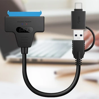 

UASP 2 In 1 Hard Disk Convert Cable Portable USB 3.0 To SATA Adapter Converter 22pin Plug And Play Stable Computer Accessories