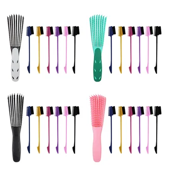 

2Pcs Detangle Brush Eyebrow Brush Set Massage Brush Comb Scalp Hair Care Styling Tools Hair Brush