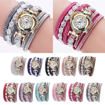 

Women Luxury Crystal Bracelet Wristwatch Lady Analog Watch Jewelry