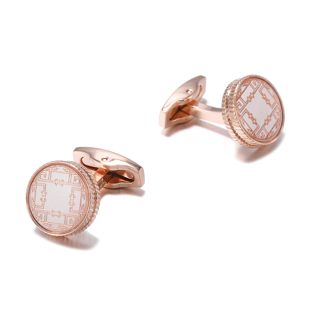 ROSE GOLD VAGULA Новые запонки свадебный подарок Bonito Gemelos роскошные запонки для рубашки 850 - Окраска металла: ROSE GOLD