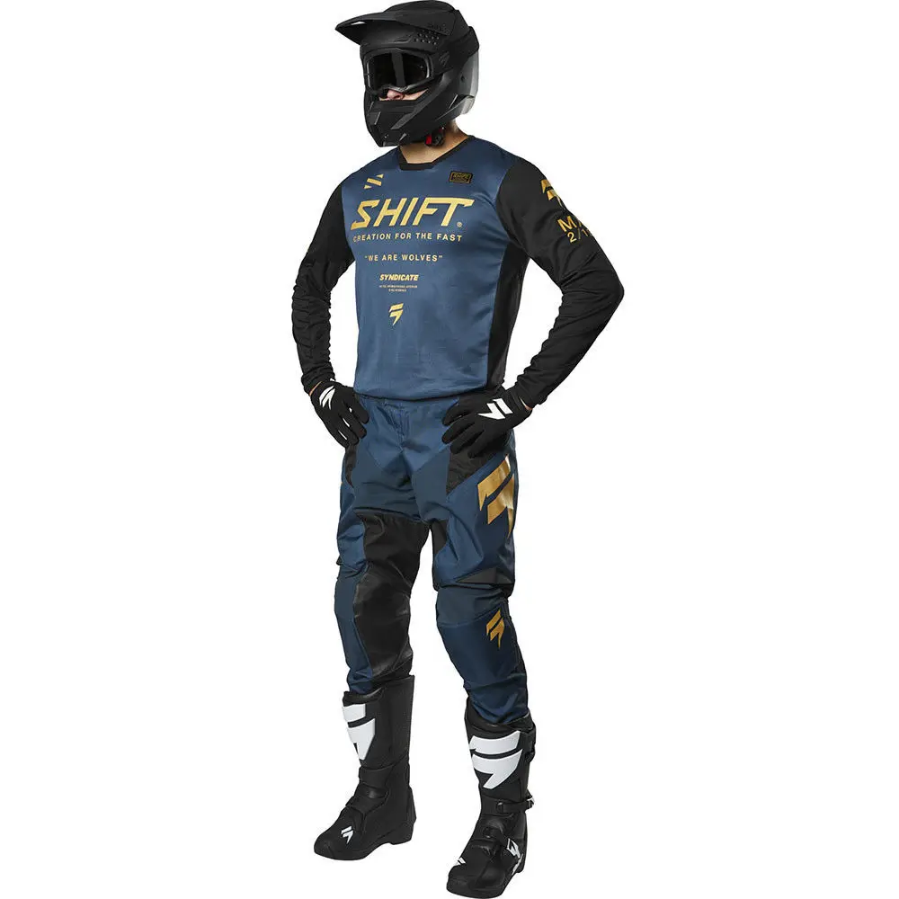 NEW Shift MX 2019 WHIT3 Label York Black Adult Dirt Bike Motocross Riding Jersey