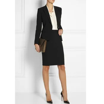 

Custom Skirt + Suit Set New Women Work Wear Jacket Formal Lady Casual Business Office Skirt Suit Women's Casual Suit Suit Suit