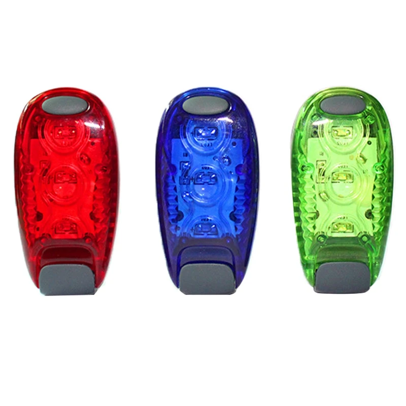 Cheap Bike Cycling Lights Super Bright 3 Led Bike Light Taillight Safe Lamp Warning Mountaineering Backpack Helmet Run Green 7