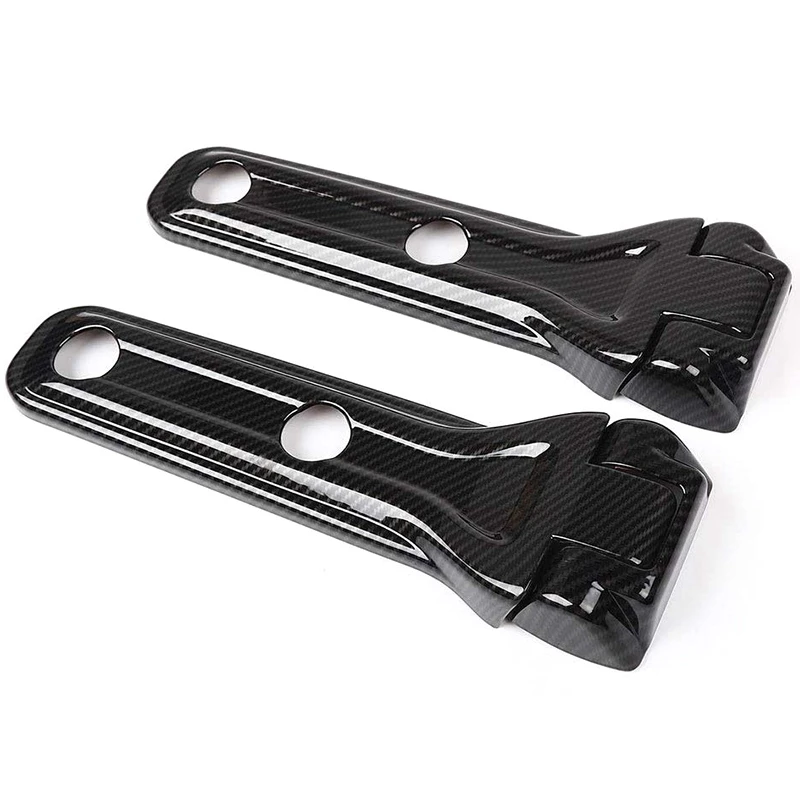 

Car Spare Tire Tailgate Door Hinge Covers Trim Stickers for Jeep Wrangler JL 2018 Up (Carbon Fiber)