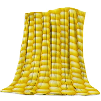 

Corn Texture Food Soft Fleece Throw Blanket Blanket Fleece Blanket Sofa/Bed/Plane Travel Plaids Bedding Towel