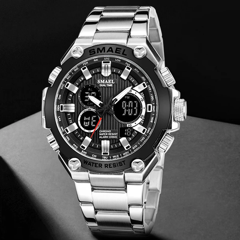 SMAEL мужской роскошный бренд часов спортивные цифровые часы кварцевые часы мужские армейские военные водонепроницаемые наручные часы Relogio Masculino