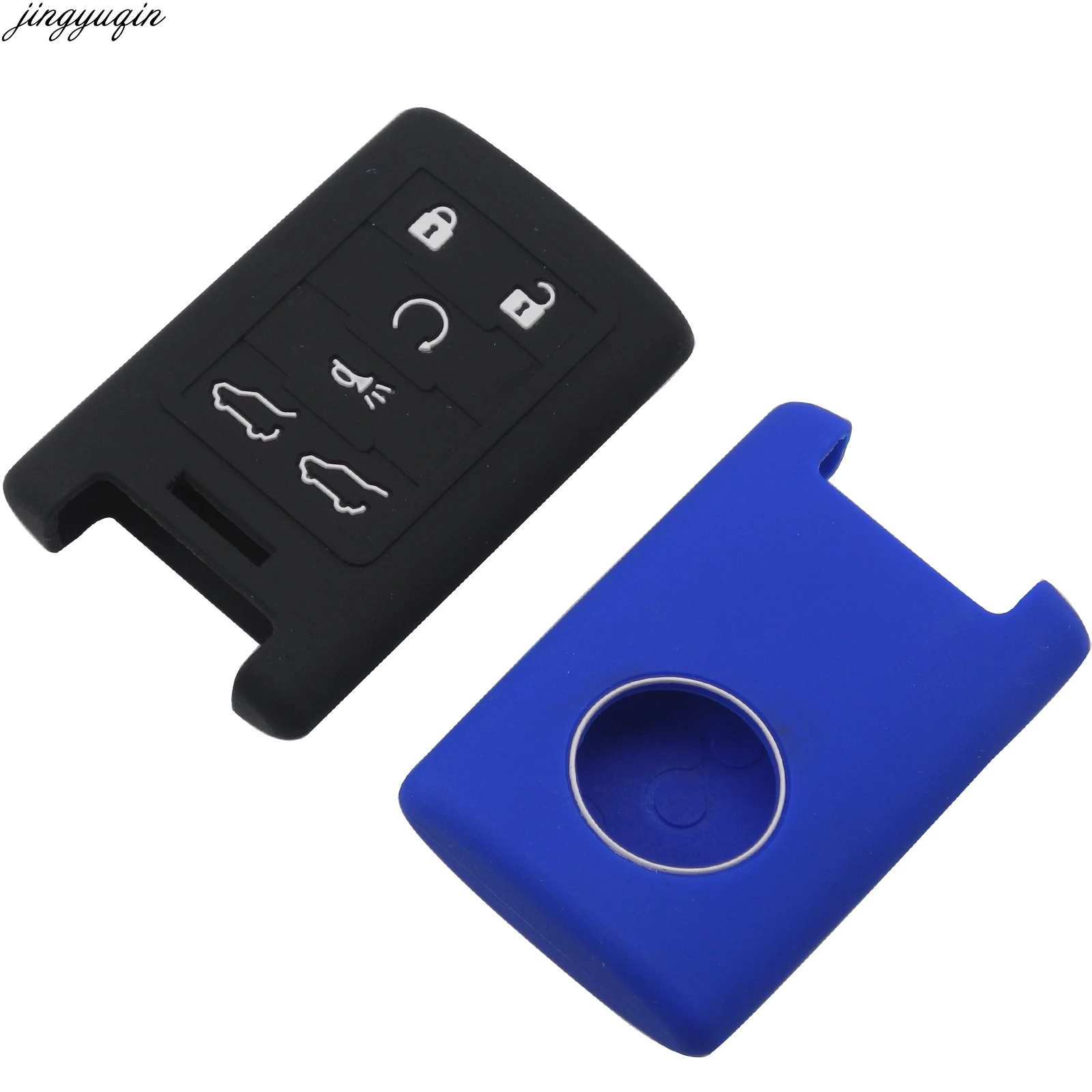 

Jingyuqin 30pcs 6 Buttons Silicone Remote Key Case Shell Cover Holder for Cadillac STS/Escalade/CTS/SRX/XTS/ATS