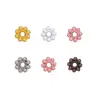 300pc/bag Daisy Flower Spacer Beads Alloy Metal Bead Findings For DIY Jewelry Bracelets Necklaces Making Mixed Color Wholesale ► Photo 3/6