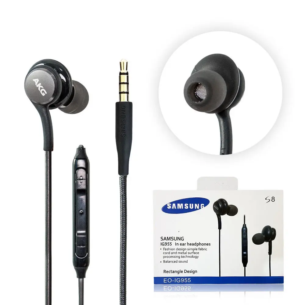 

10 PCS EO-IG955 Earphone S8 S9 Earphone 3.5mm In-Ear Stereo Earphone with Logo with retail Package For Galaxy S8 S9/S8 plus