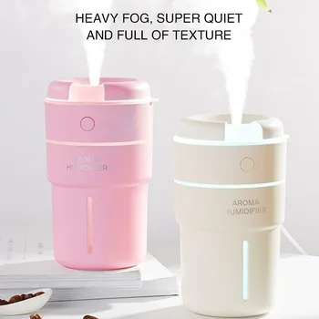 

320ml/Pcs Mini Air Humidifier With Battery Cup Ultrasonic Humidifier For Home USB Aroma Diffuser Essential Oil