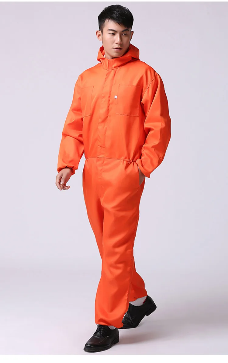 Men Thin Work Overalls Breathable Summer Long Sleeve Coveralls Dust-proof Protective Work clothes WorkerMachine Auto Repair (12)