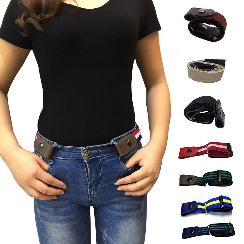 Unisex Buckle Free Elastic Belt Buckle Free No Buckle Stretch Belt
