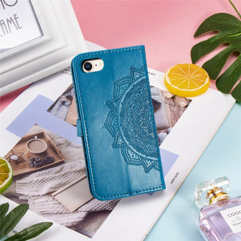 3D Flower Leather Case For iPhone 5 6 6S 7 8 Plus 11 Pro X XS XR Max SE 2020 Flip Wallet Phone Bag Stand Back Cover Fundas 11Pro iphone 7 cover
