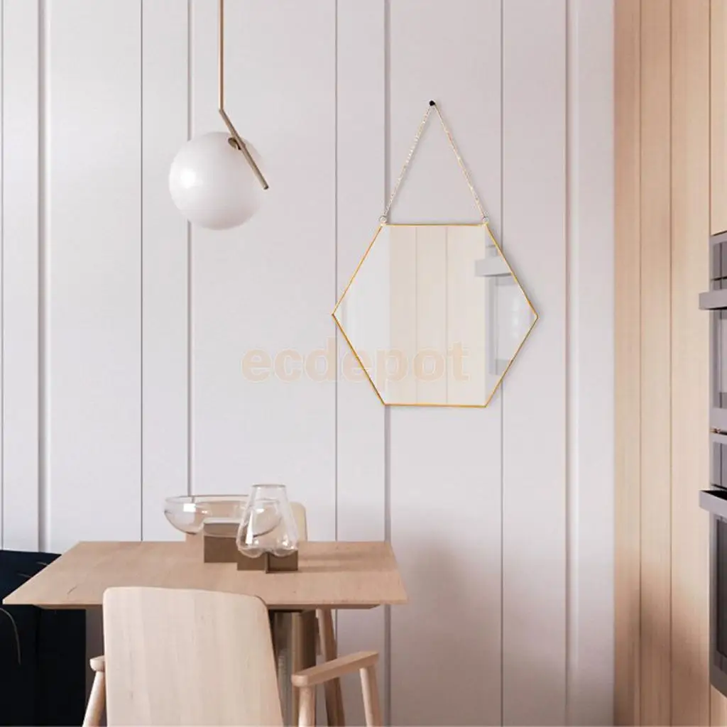 Glass Glamour Dressing Table Vanity Make Up Mirror Bathroom Wall Hangings, with Hanging Strap, Girls Gift