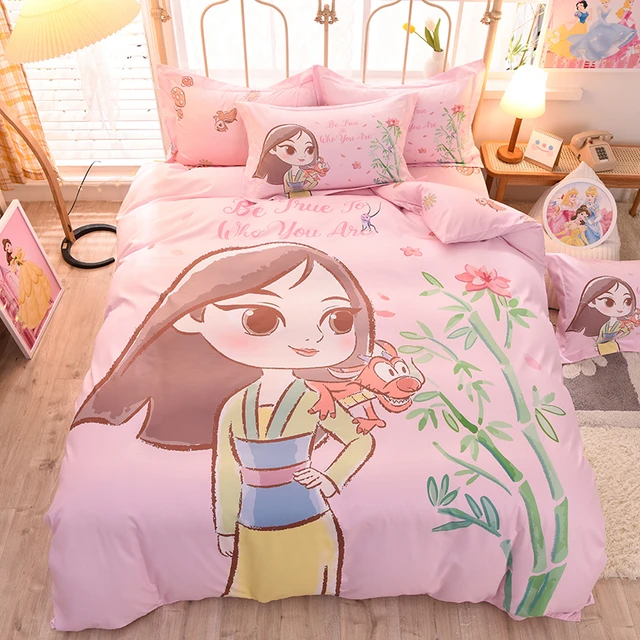 Bed Linen Set Queen Size Cartoon Printed Bedding Sets ropa de cama y edredones  Queen Girls And Boys Room Bed Cover Bedding - AliExpress