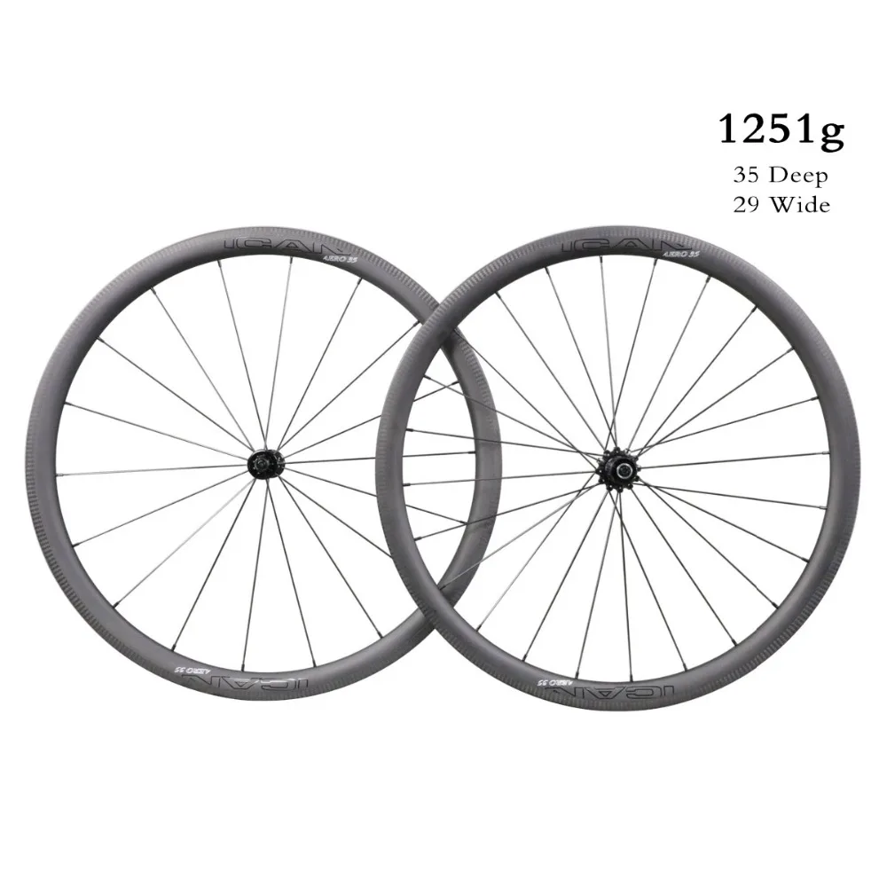 Can 700C aero carbon T800 супер светильник колеса 35C 40C 45C 50C 55C 86C clincher Трубчатые с 3K twill тормозной поверхности sapim Спицы