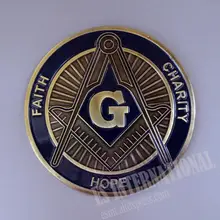 Символ масонов для автомобиля "Вера, надежда благотворительность G" значок масон, вольный каменщик MCE41 Размеры 3''