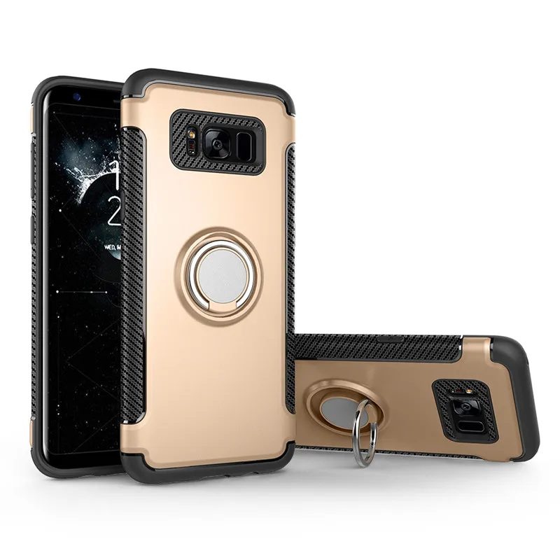 

Samsung j2 j3 j5 j6 j7 Prime a8 a9 Star g530 Case Cover TPU Soft Silicone Luxury Magnet 360 Degree Rotation Car Holder Ring Case