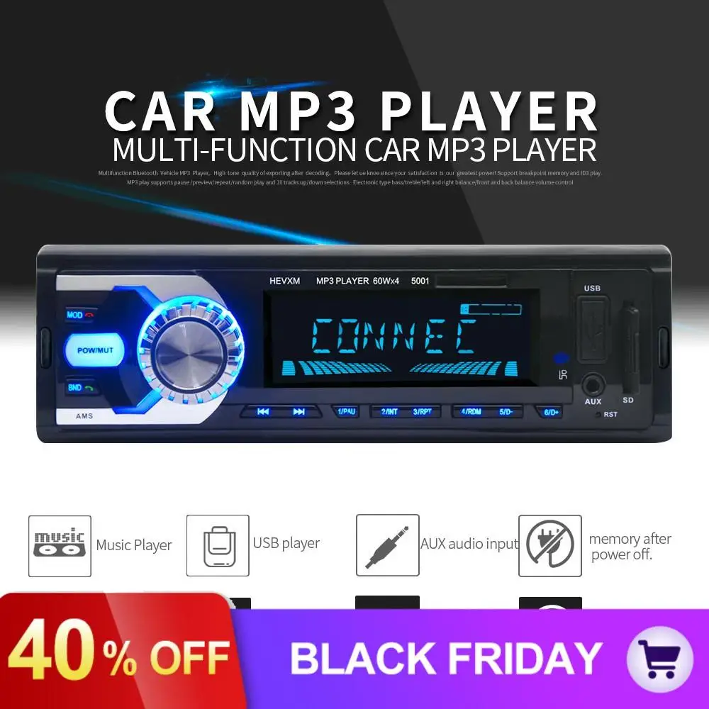 12 в 1 DIN в-dash Bluetooth автомобильный стерео fm-радио MP3 аудио плеер 7 цветов светильник Поддержка Hands-free Звонки Aux вход SD USB MP3 MMC