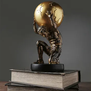 

Nordic Atlas Figure Art Sculpture Decoration Myth Character Figurine Statue Creative Resin Crafts Home Decorations R4471