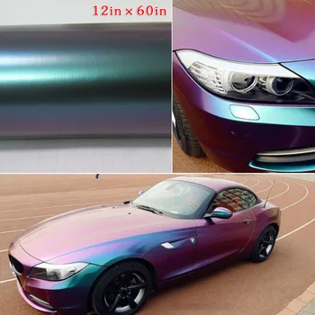 

Wrap Car stickers Glossy Chameleon Vinyl Green/Purple Film Accessories