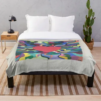

Drop Shipping Printed Throw Blanket Sherpa Fleece Soft Blanket Flannel Rug Home Decoration For Bed Heart Strings