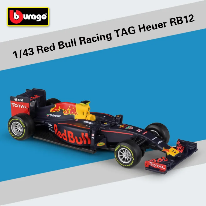 1:43 Bburago F1 и гонки SF90 SF71H SF70H SF16H RedBull Honda RB15 RB14 RB13 RB12 Benz W07 литья под давлением модель автомобиля - Цвет: 2016 RB12 No.3