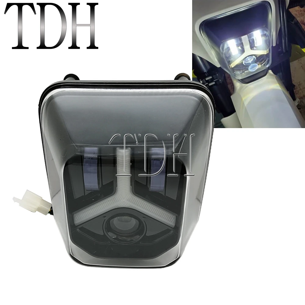 LED Motorcycle Headlight Head Light Lamp Assembly White DRL Dual Sport For TE FE 250/350/450/501/150/250/300/250i/300i