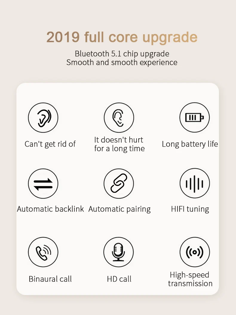 V5.0 Bluetooth стерео гарнитура беспроводной IPX6 Водонепроницаемый сенсорный наушник 3300 мАч светодиодный аккумулятор с цифровым дисплеем type-c зарядная коробка