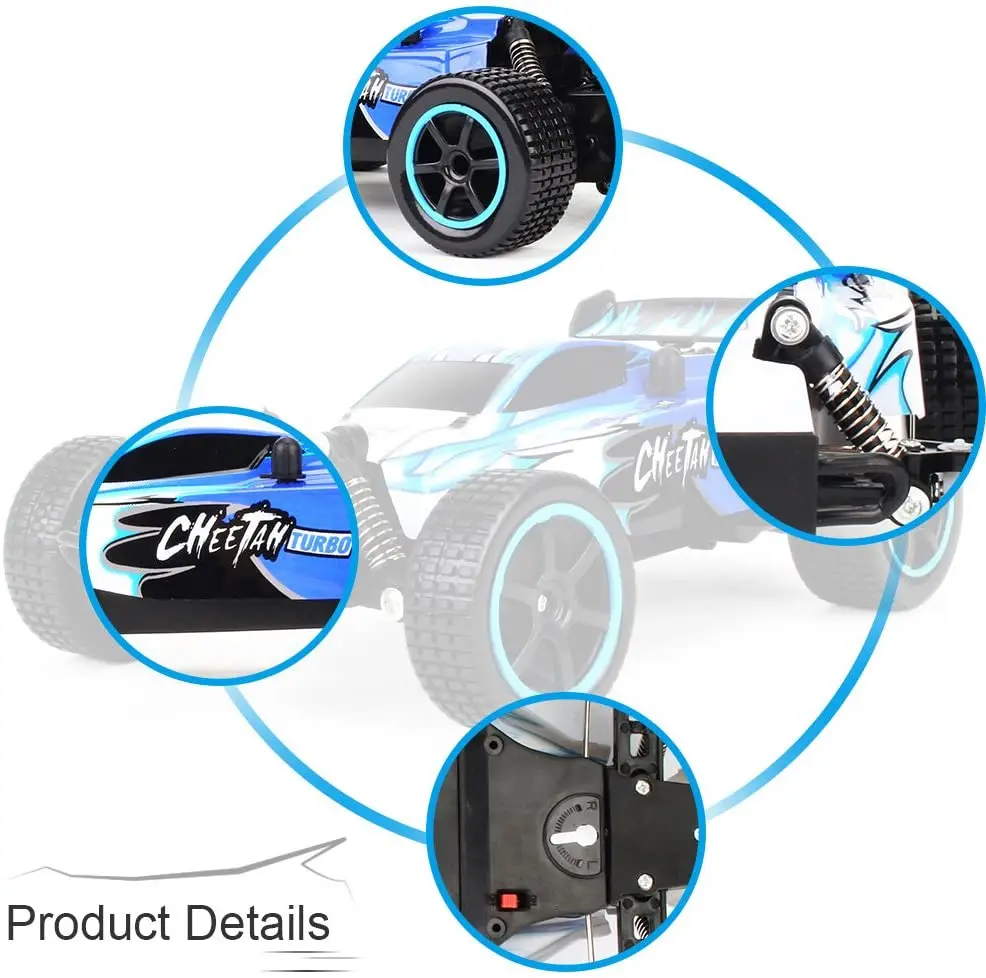 RC Car 2WD 2.4Ghz High Speed Remote Control Car 1:18 2WD Toy Cars Buggy For Children With Two Rechargeable Batteries For Car RC Car 2WD 2.4Ghz High Speed Remote Control Car 1:18 2WD Toy Cars Buggy For Children With Two Rechargeable Batteries For Car