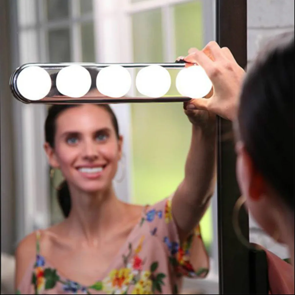5 лампочек голливудский светодиодный зеркальный светильник для макияжа 3 цвета