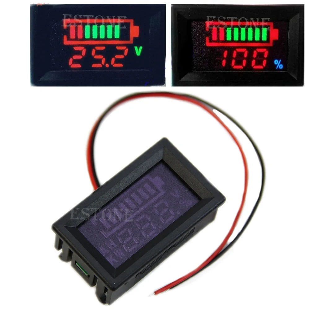 

Durable 12v Acid lead indicator Battery capacity digital LED Tester voltmeter N84C