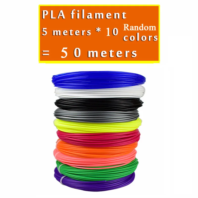 EU/UK/US/AU Plug 3D Ручка для печати 1,75 мм PLA/ABS умные 3D ручки для рисования детские игрушки для рисования Детские Картины Сделай Сам ручка подарки - Цвет: 50m PLA