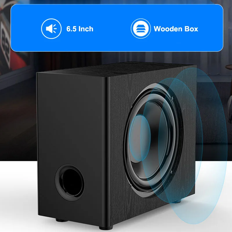 Саундбар Amoi 100 Вт L2 деревянный динамик звуковая панель для телевизора Bluetooth
